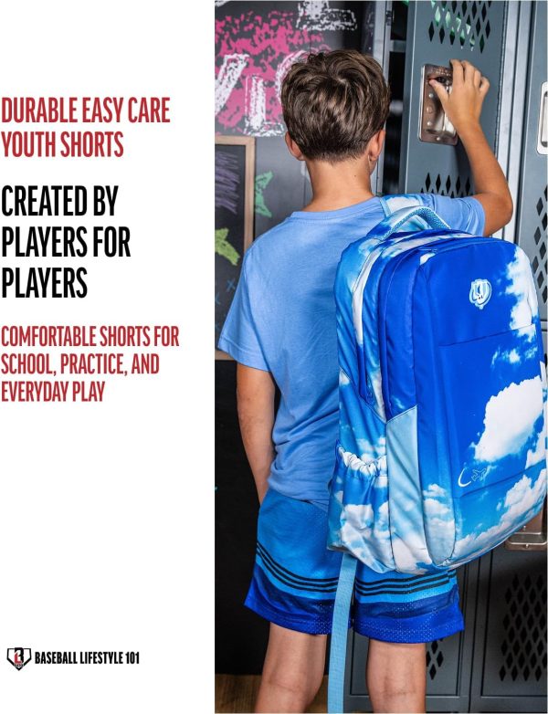 Boys Athletic Shorts BL101 Mesh Breathable Design-4