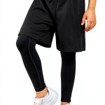 ActiveKids Boys Athletic Leggings Black Quick‑Dry 2‑in‑1-0