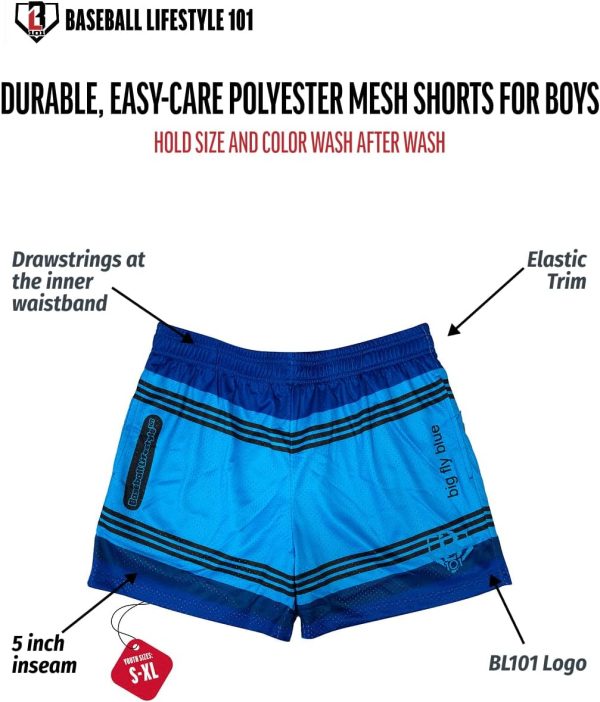 Boys Athletic Shorts BL101 Mesh Breathable Design-2