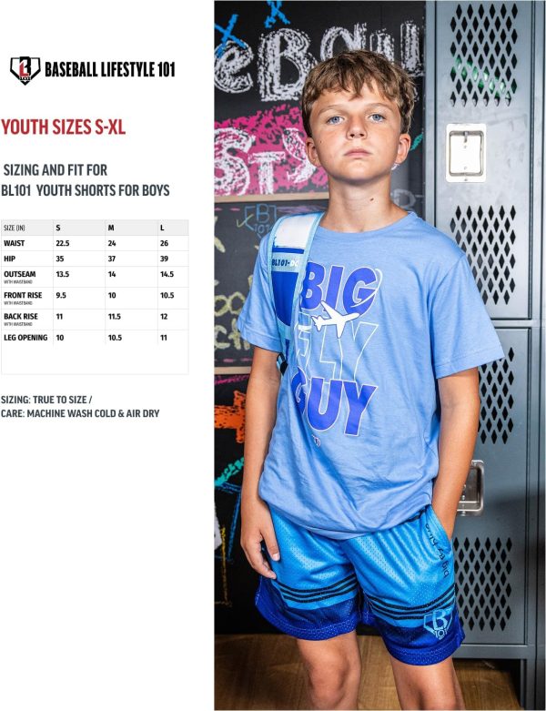 Boys Athletic Shorts BL101 Mesh Breathable Design-1