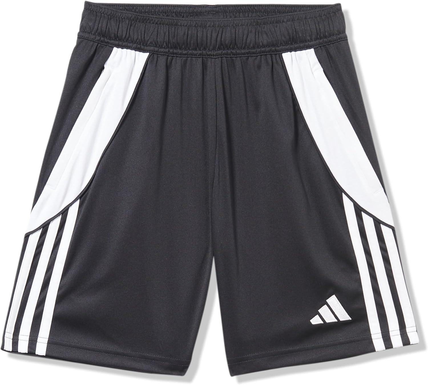 adidas Boys' Athletic Shorts Team Navy Blue/White being worn on a soccer field