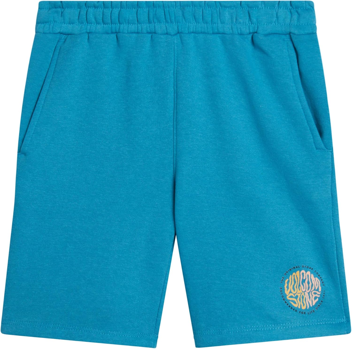 VOLCOM Boys Athletic Shorts Soft Fleece being worn on a playground
