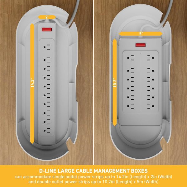 D-Line Cable Management Box Small Black-2